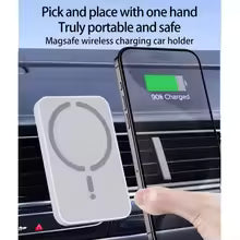 100W Magnetic Wireless Car Charger Air Outlet Phone Holder for iPhone 16 15 14 13 12 Pro Max Fast Wireless Car Charging Station